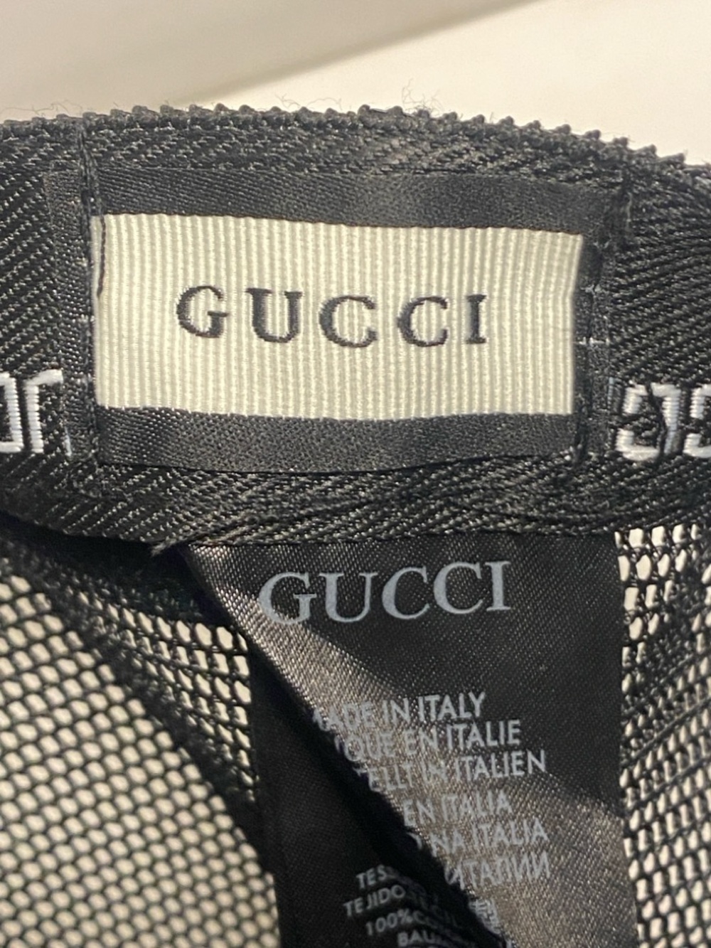 GUCCI Black Trucker SnapBack Hat O/S - Picture 6 of 11